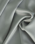 Grey Satin Crepe Fabric 3991