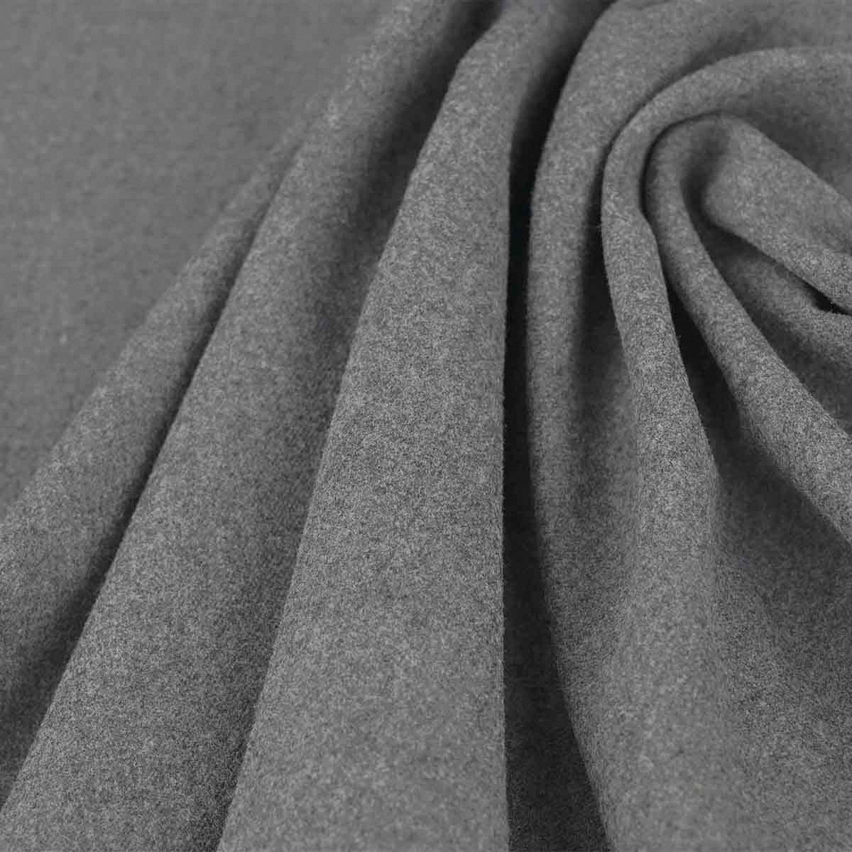 Grey Crepe Stretch Suiting Trouser Skirt Fabric, per Metre 