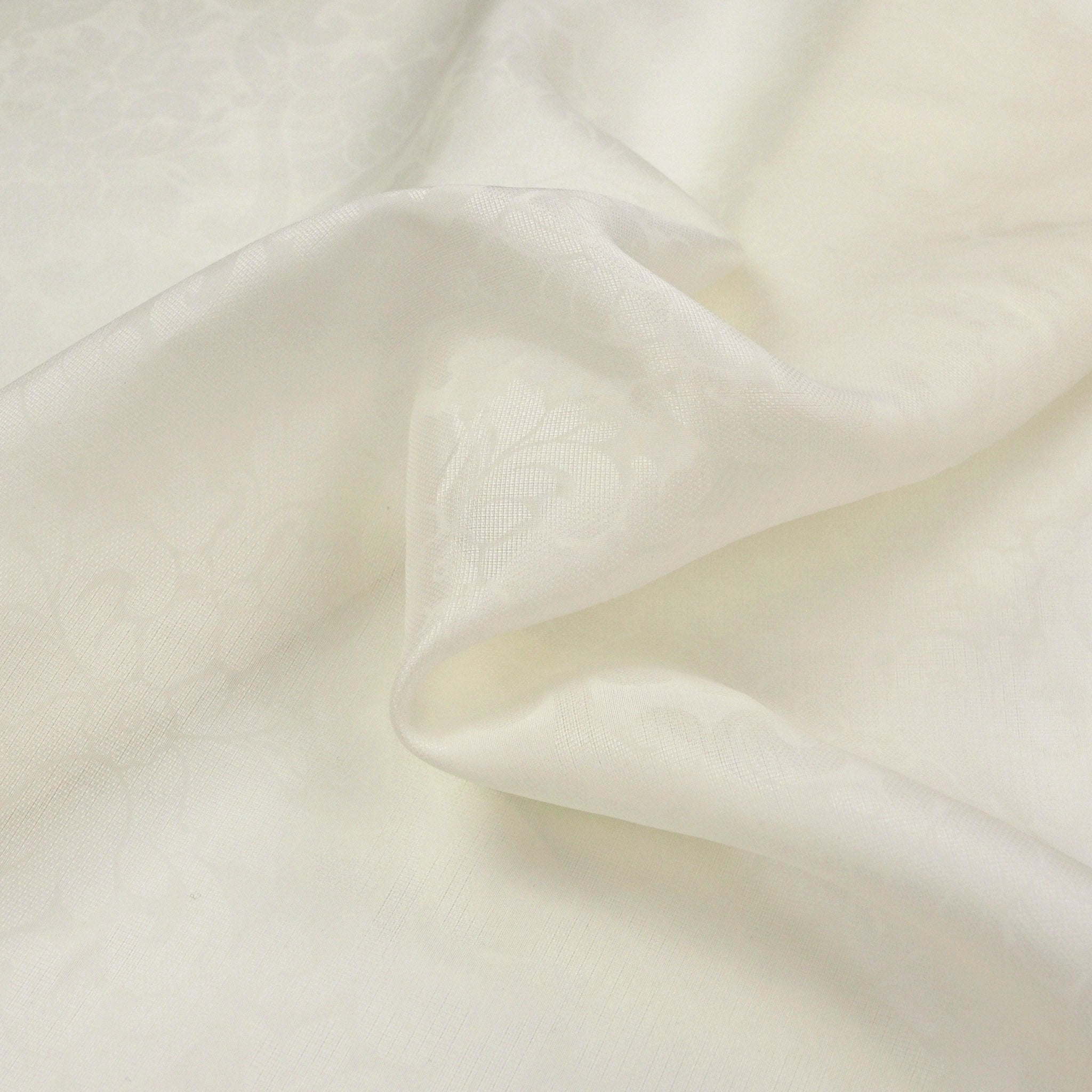 Ivory Organza Silk Fabric 97606