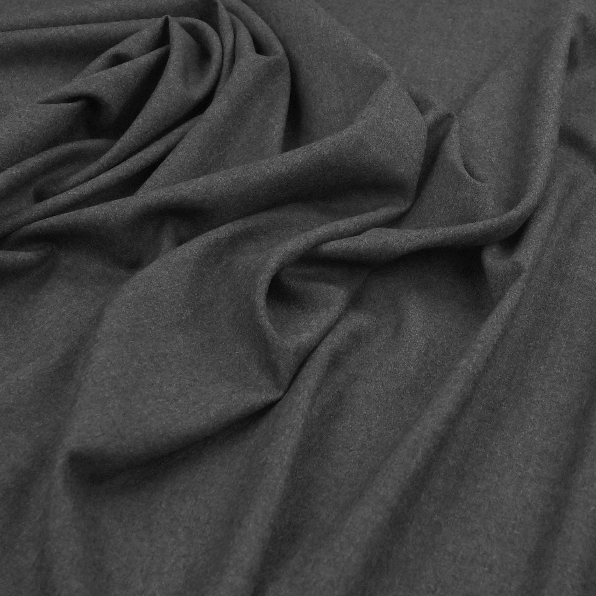 Melange Dark Grey Suiting Flannel 98856
