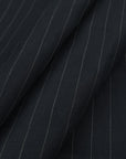 Midnight Pinstripe Linen Fabric 97573