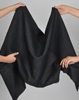 Midnight Pinstripe Linen Fabric 97573