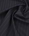 Midnight Pinstripe Suiting Fabric 840
