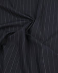 Midnight Pinstripe Suiting Fabric 840