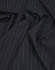 Midnight Pinstripe Suiting Fabric 840
