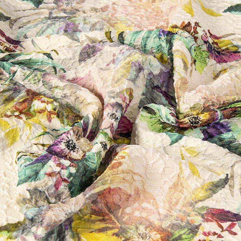Multicoled Print Wrinkled Fabric 2064 - Fabrics4Fashion