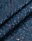 Navy Fancy Tweed Fabric 1521