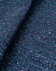 Navy Fancy Tweed Fabric 1521