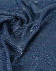 Navy Fancy Tweed Fabric 1521