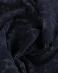 Navy Floral Velvet Fabric 99769