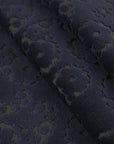 Navy Floral Velvet Fabric 99769