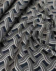 Navy Geometric Jacquard 3147