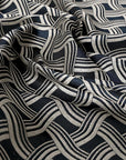 Navy Geometric Jacquard 3147