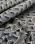 Navy Geometric Jacquard 3147