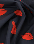 Navy Grosgrain Print Fabric 2720