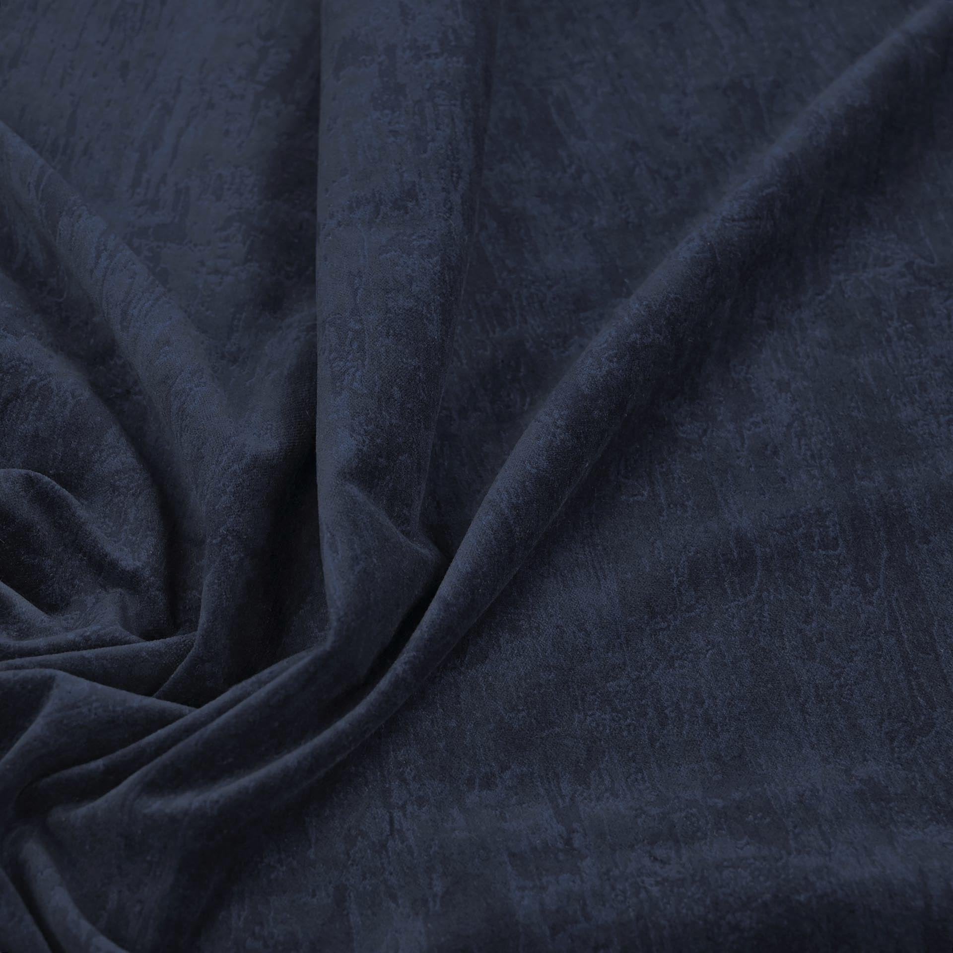 Navy Hammered Velvet Fabric 465