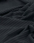Navy Pinstripe Suiting Fabric 98641