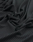 Navy Pinstripe Suiting Fabric 98641