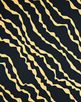Navy Print Crepe fabric