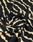 Navy Print Crepe fabric