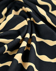 Navy Print Crepe fabric