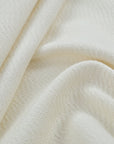Off-White Textured Wool Fabric 96878