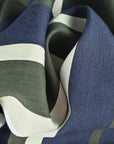 Olive Green Stripes Fabric 760