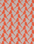 Orange Birds Jacquard Fabric 2075