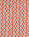 Orange Birds Jacquard Fabric 2075