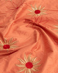 Orange Embroidery Silk 5256 - Fabrics4Fashion