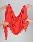 Orange Red Crepe Fabric 4413