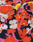 Orange Red Floral Print 2047 - Fabrics4Fashion
