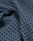 Blue Polka-Dot Flock Fabric 99771