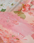 Pink Floral Chiffon Silk 1658
