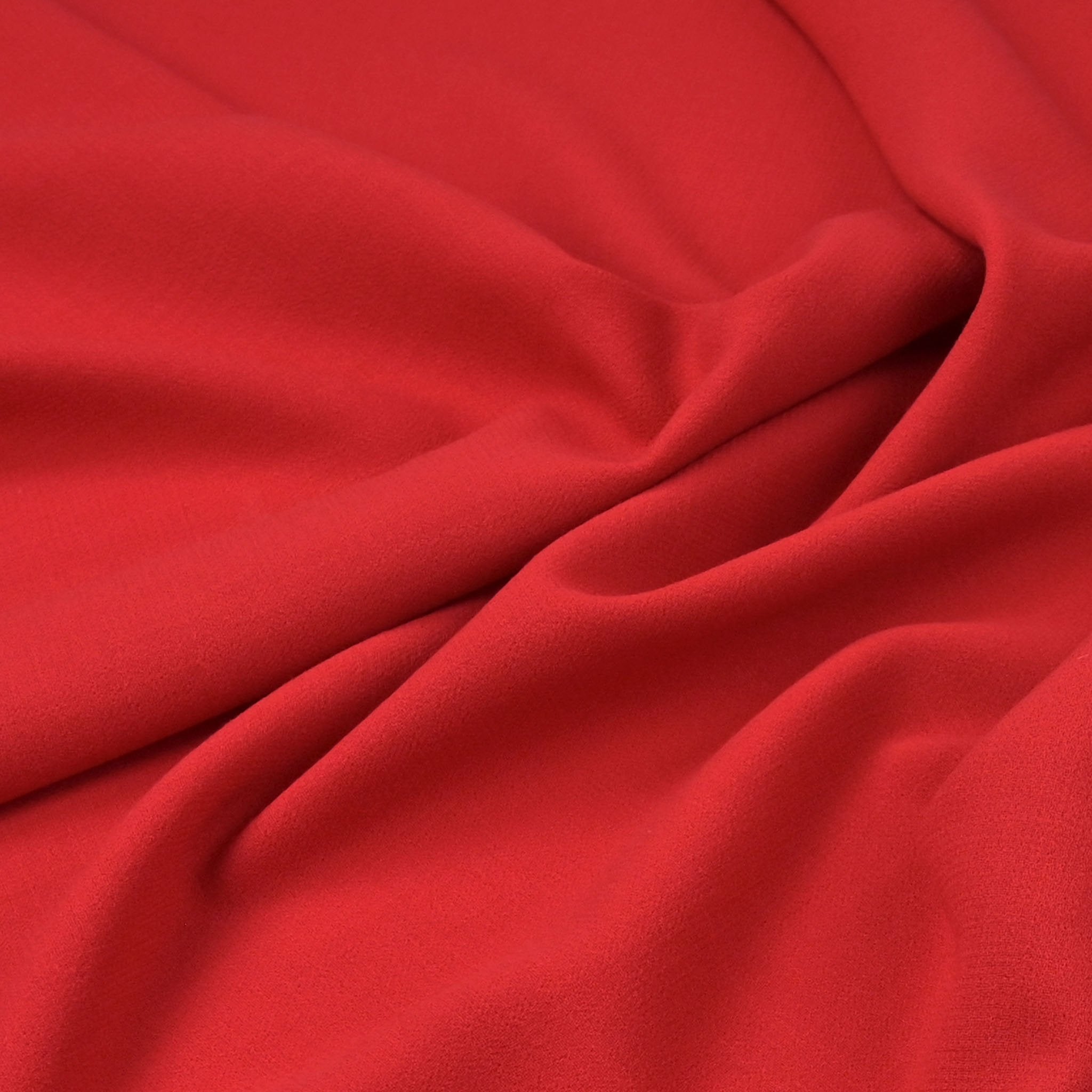 Red Doublewave Crepe Fabric 98880