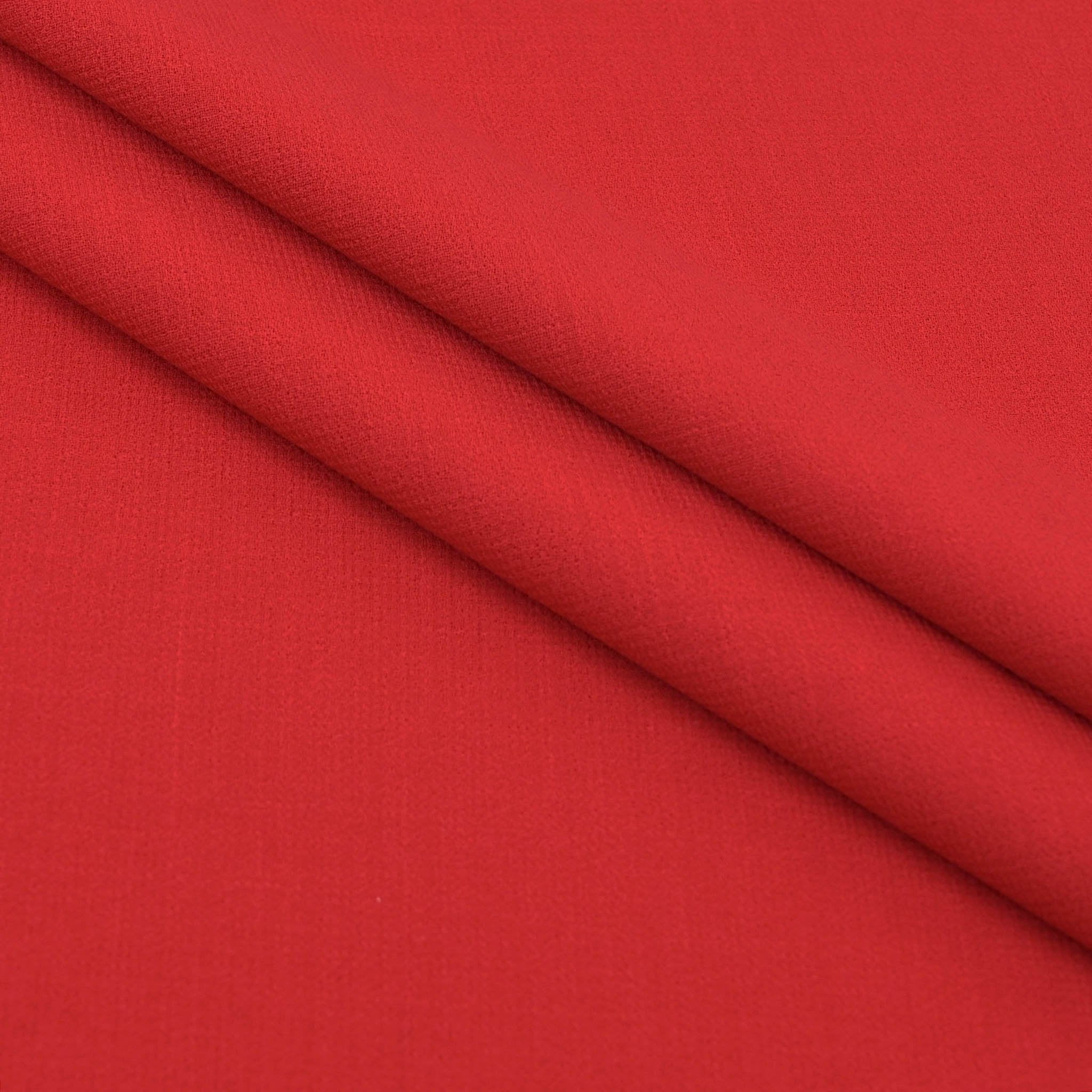 Red Doublewave Crepe Fabric 98880