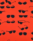 Red Print Fabric 4241