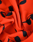 Red Print Fabric 4241