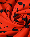 Red Print Fabric 4241
