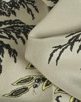 Tan Printed Silk Georgette Fabric 6507