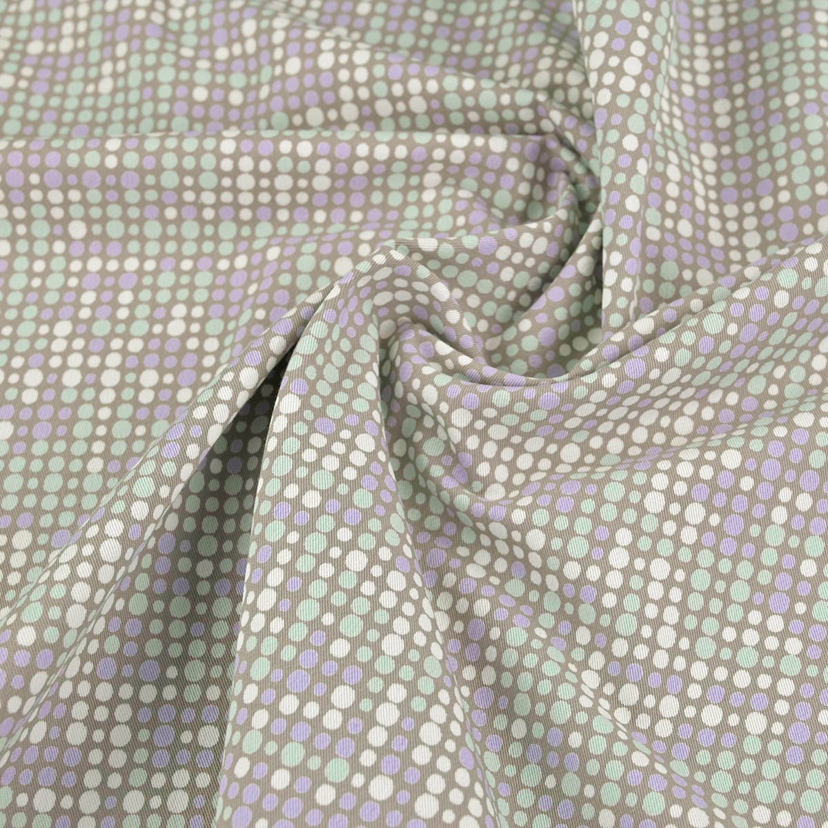 Tan Stretch Twill Printed Fabric 97536