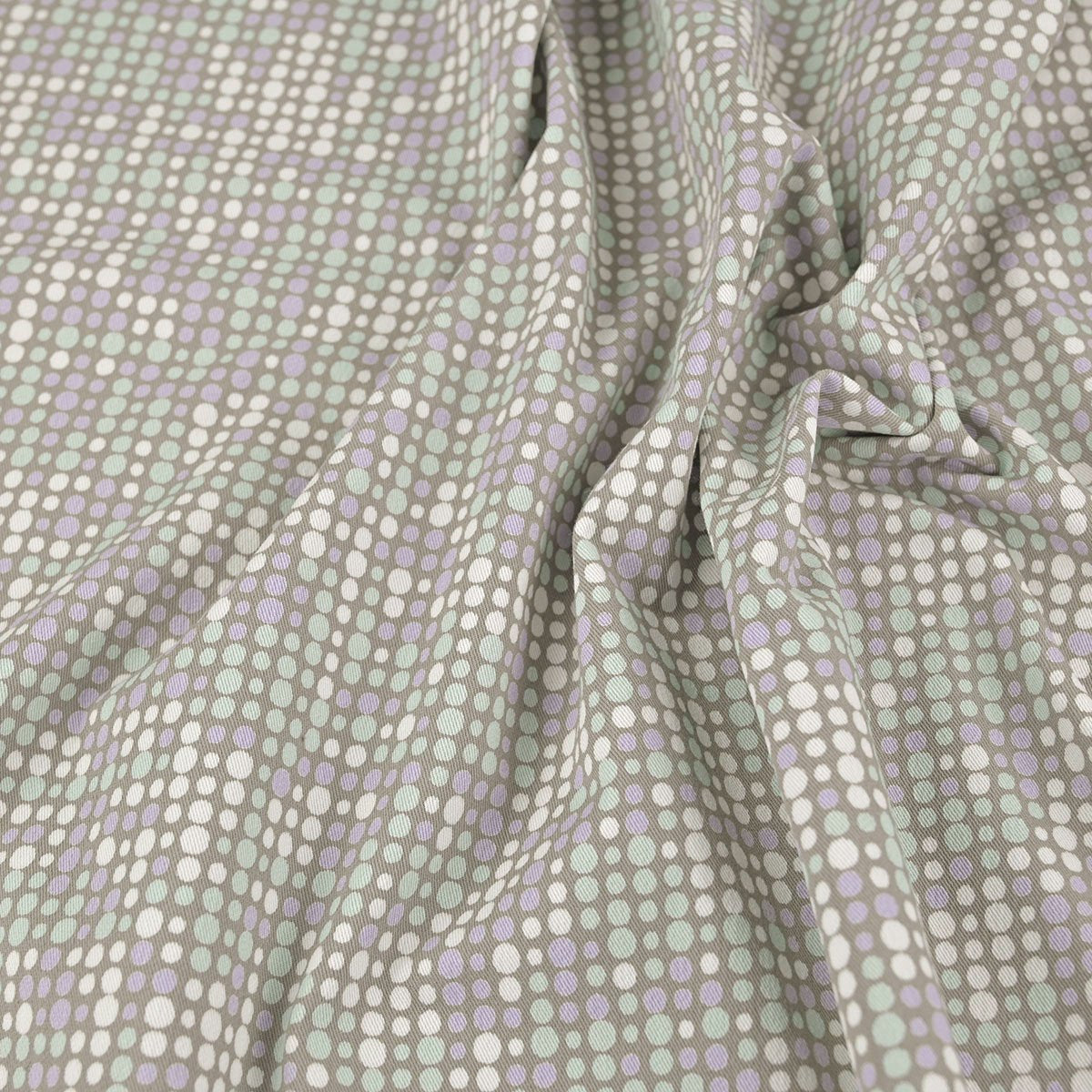 Tan Stretch Twill Printed Fabric 97536