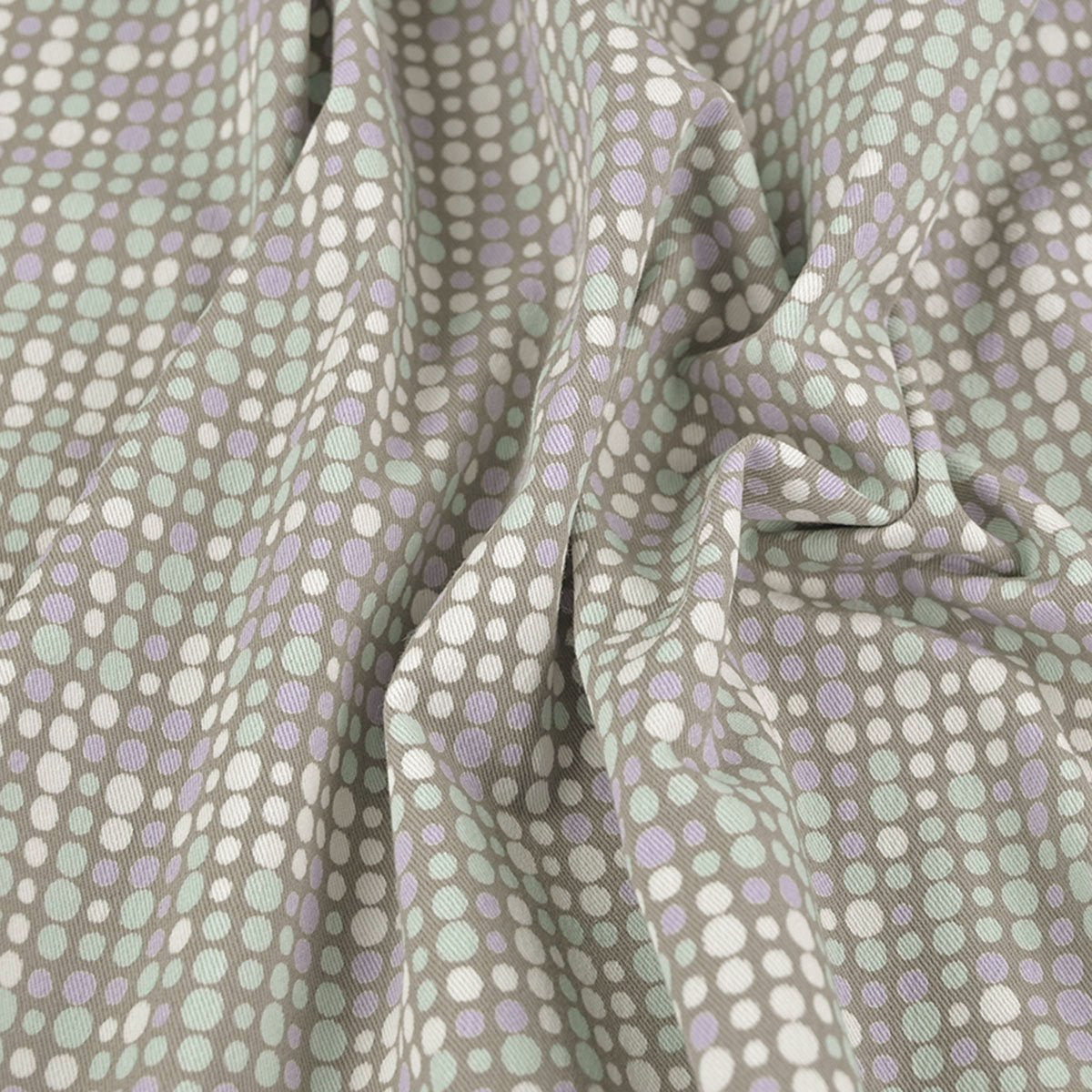 Tan Stretch Twill Printed Fabric 97536