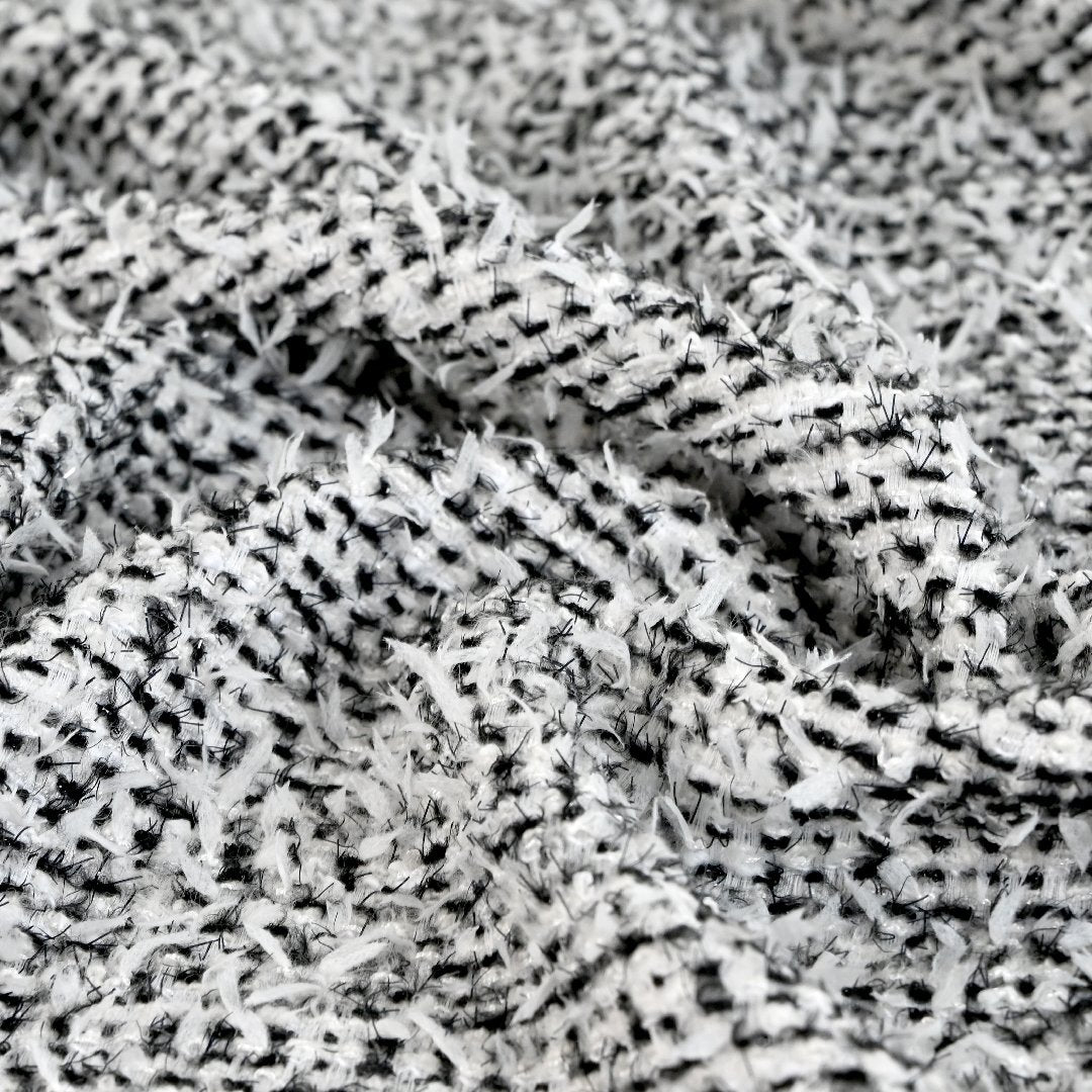 242338  Faye Boucle Black and White - Beacon Hill Fabric