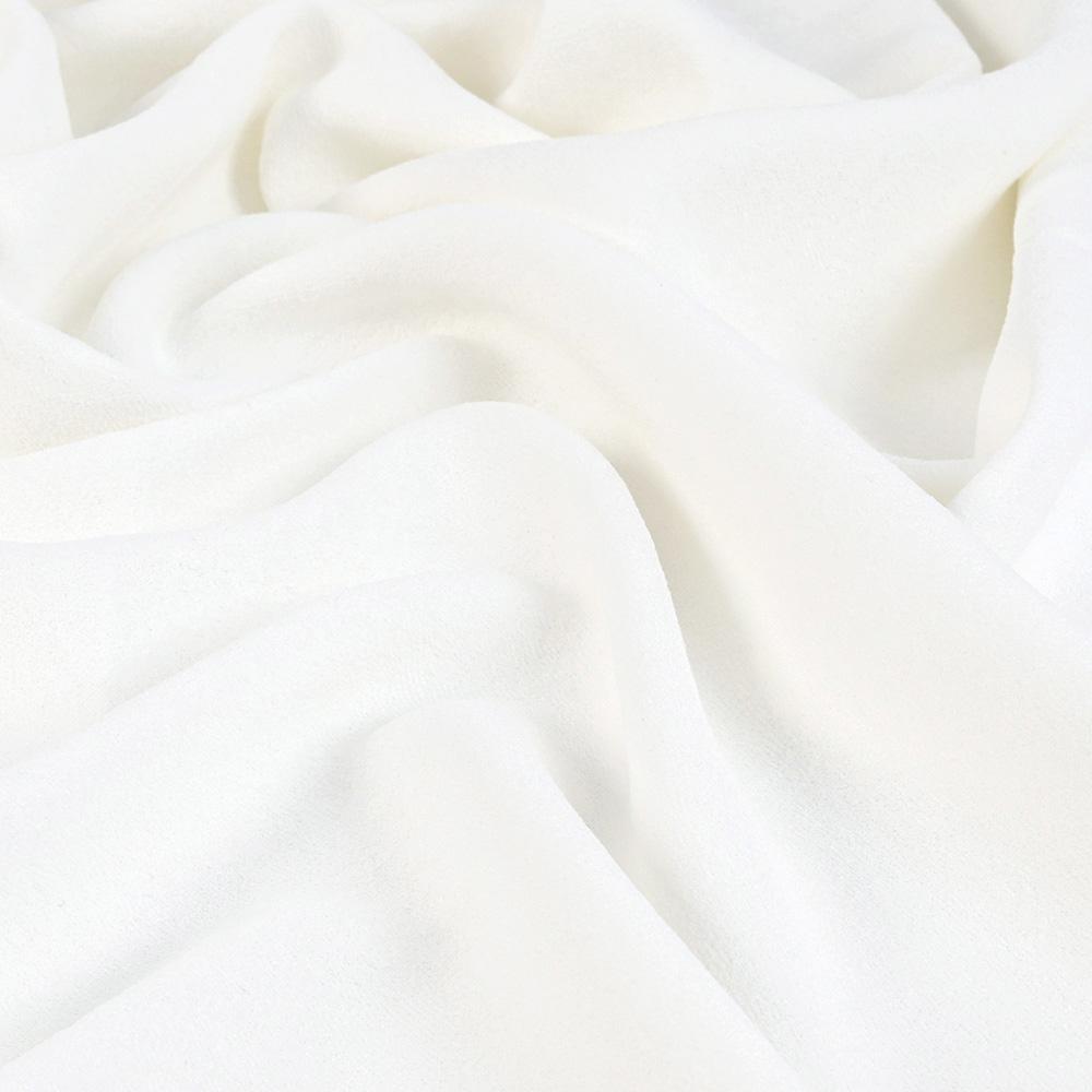 Stretch White Crepe Fabric 2849
