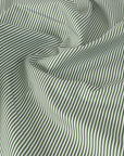 White Green Striped Poplin 2931