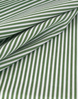 White Green Striped Poplin 2931