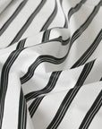 White Navy Nautic Stripes Poplin 3250