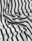 White Navy Nautic Stripes Poplin 3250