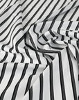 White Navy Nautic Stripes Poplin 3250